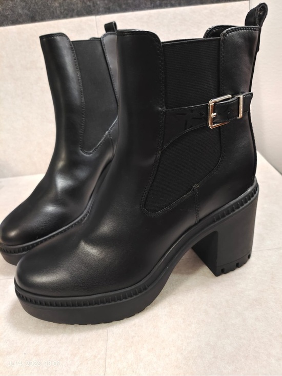 Calvin Klein Shoes - NWOB Calvin Klein Women's Fayth Buckled Block Heel Lug Sole Booties Black Sz11 M